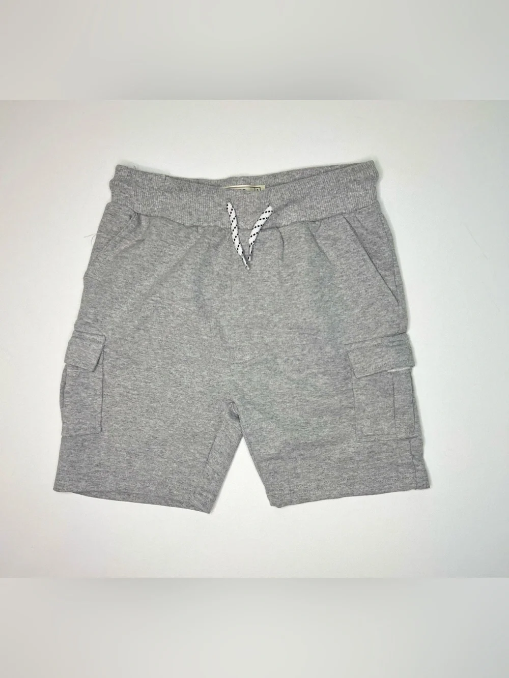 Free Planet Gray Cargo Sweat Shorts with Drawstring Boys 6 cotton blend